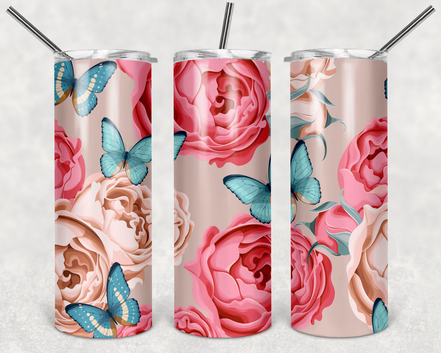 Butterfly floral Tumbler