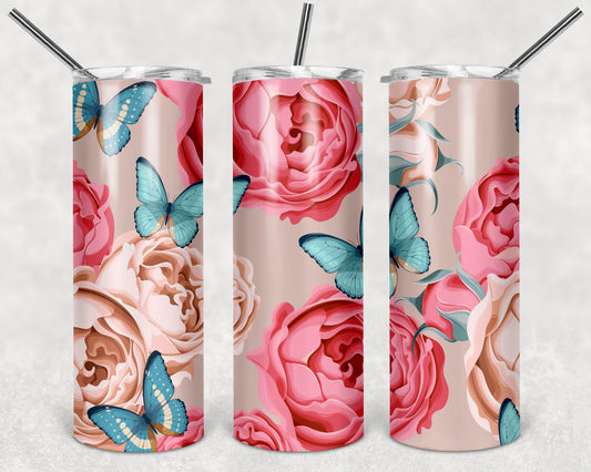 Butterfly floral Tumbler