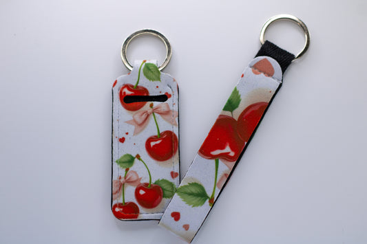 Cherry keychain and Lipgloss holder