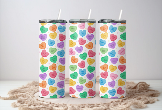 Conversation Heart Tumbler
