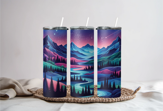 Neon Mountain Tumbler